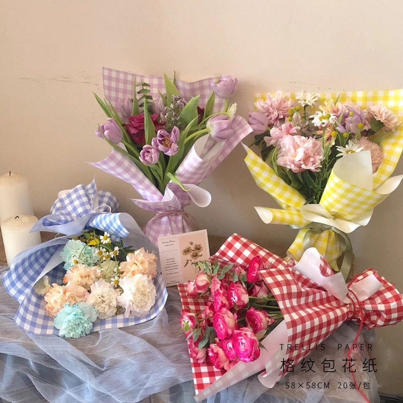 Summer Pattern Wrap Flower Paper Small Fresh Korean Style Internet Celebrant Waterproof Flower Shop Floriculture Flower Packaging Material Paper Wrap Flower Paper - Image 5
